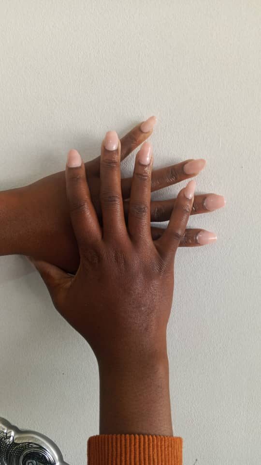 Natural nude manicure